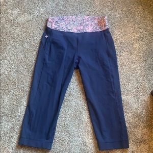 Lilly crop navy leggings